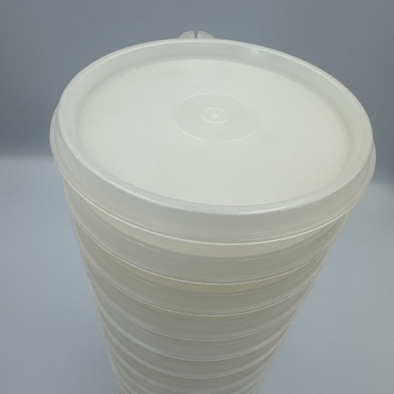Vintage Tupperware 4" Hamburger Patty Press / Ring & 12 Freezer Keepers w/ Lid gallery