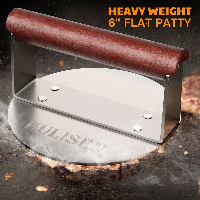 Burger Smasher, Stainless Steel Smashed Burger Press, 6 Inch Hamburger Press ... gallery