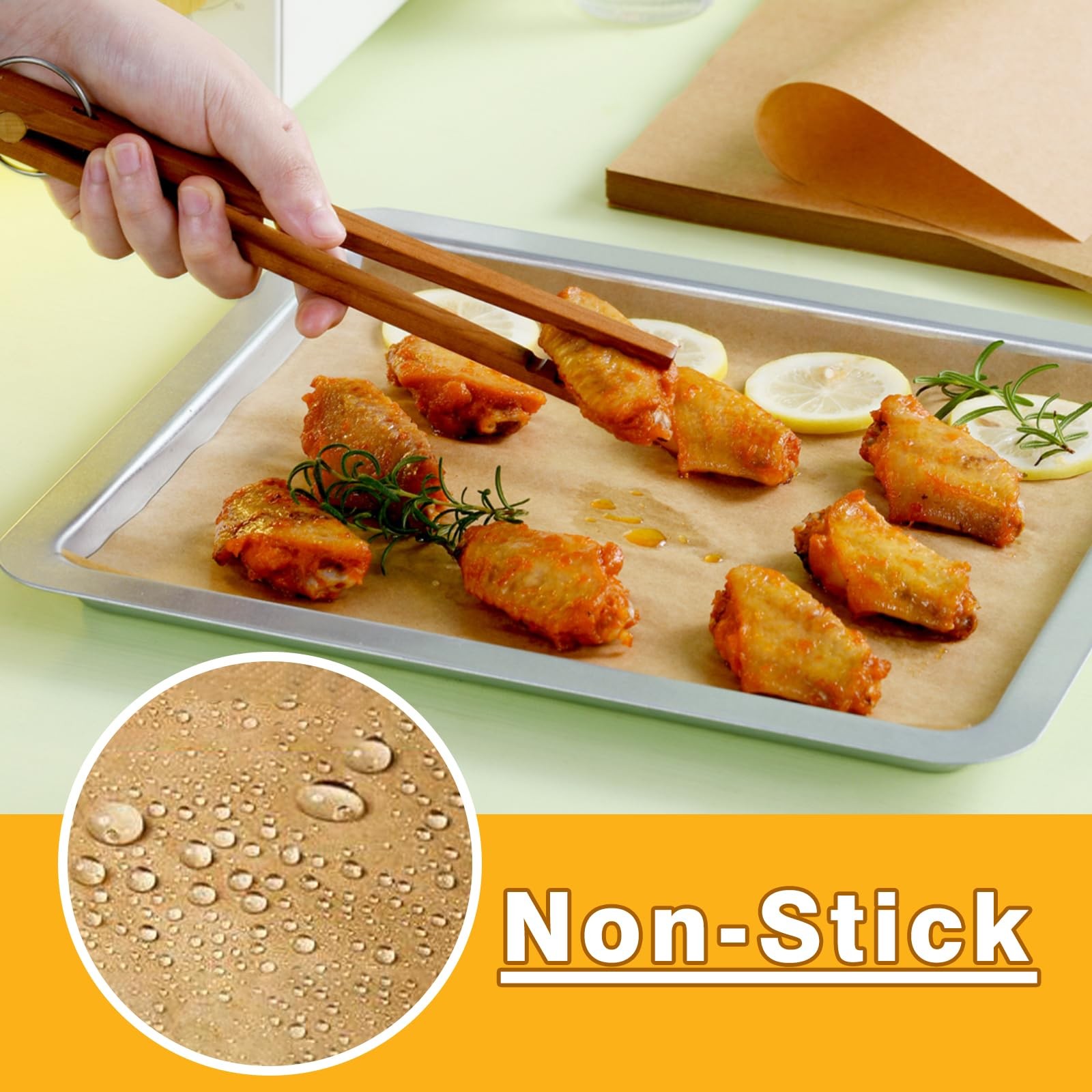 Air Fryer Liners Disposable, 100Pcs Parchment Paper Compatible 10X11 inches gallery