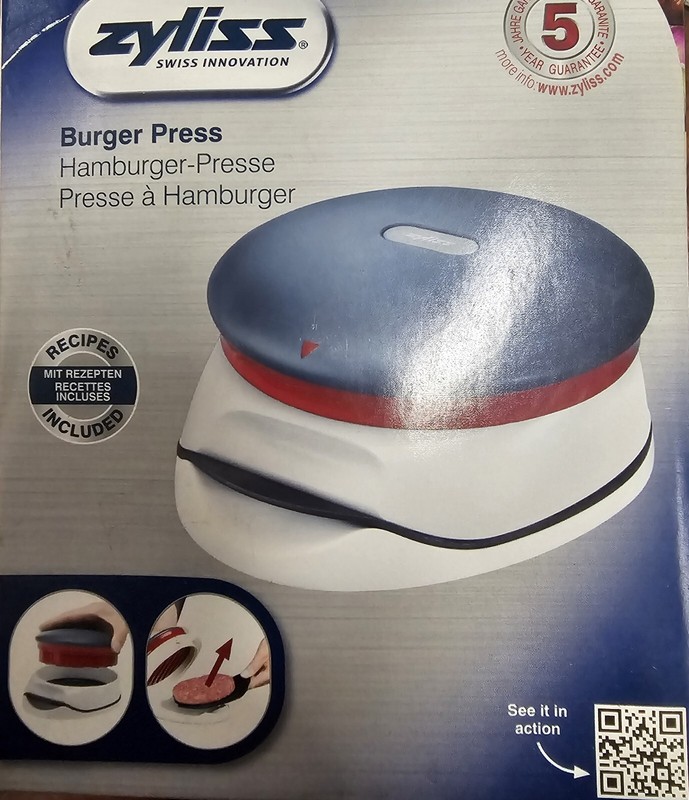 Vtg Zyliss Swiss Innovations Burger Press Hamburger Food Kitchen Gadget 2 Sizes gallery