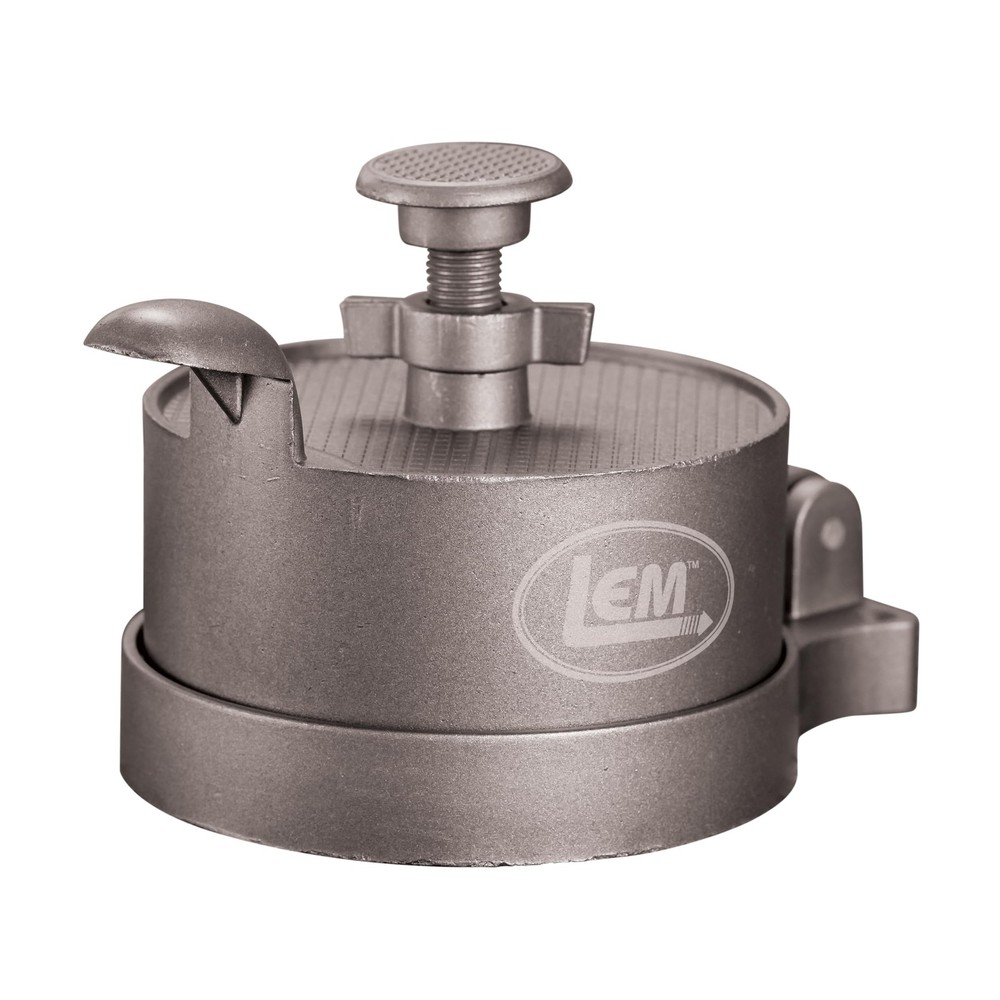 LEM Products Adjustable Burger Press, Non-Stick, Heavy-Duty Aluminum Silver