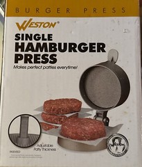 Weston Single Burger Press Brand New In Box!