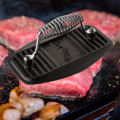 Stainless Steel Cast Iron Meat Press Pre Seasoned For Delicious Meat Steak Beef gallery