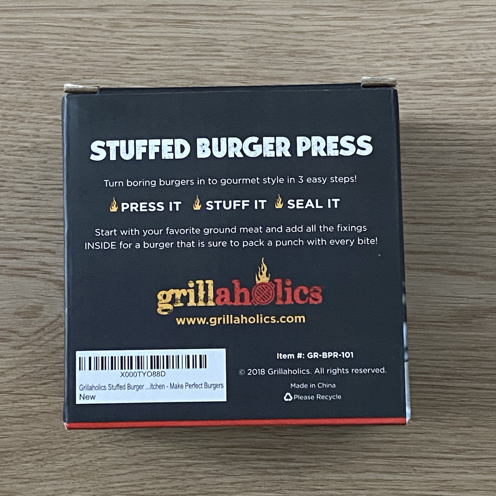 Grillaholics Stuffed Burger Press & Hamburger Maker - Non Stick Hamburger gallery