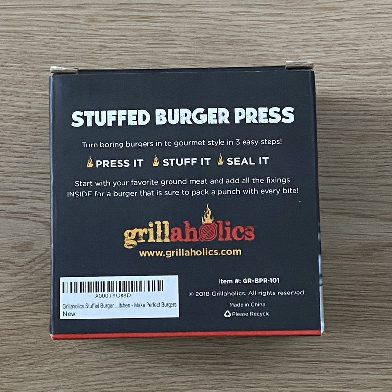 Grillaholics Stuffed Burger Press & Hamburger Maker - Non Stick Hamburger gallery