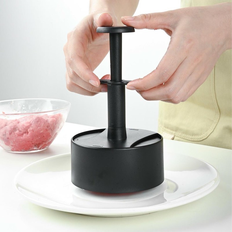 Compact High-Quality Hamburger Patty Press with 100 Sheets of Silicone Oil Paper gallery