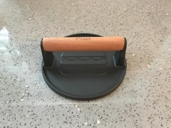 Smash Burger Press Pre-Seasoned Cast Iron Hamburger Smasher 2Lb Heavy-Duty Grill