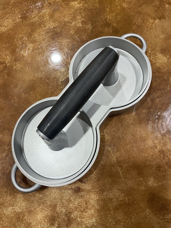 Brand New Crate And Barrel Burger Press - With Stickers And Never Used! gallery