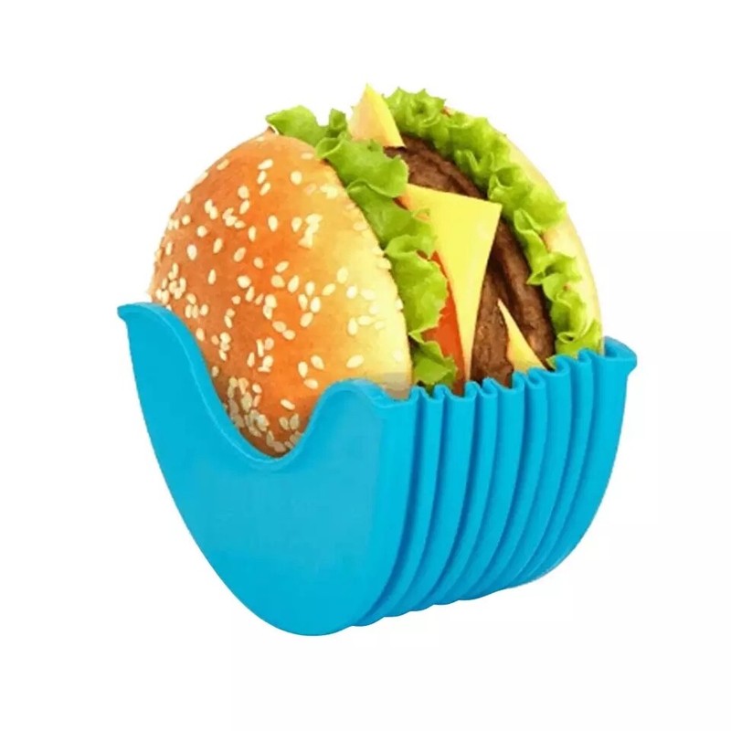 1 Piece Burger Buddy Box Hamburger Silicone Shell Hygienic Reusable Holder gallery