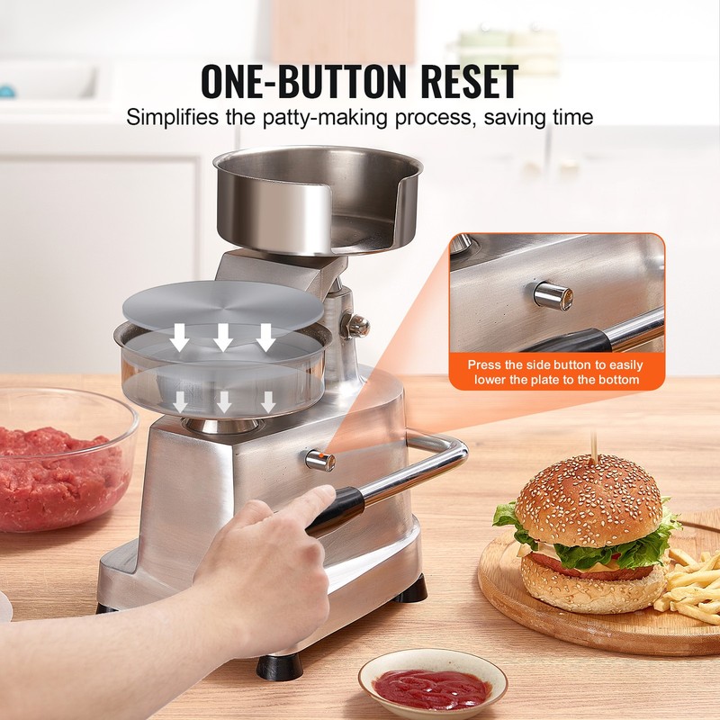 5" Commercial Burger Patty Maker Hamburger Meat Press Forming Machine gallery