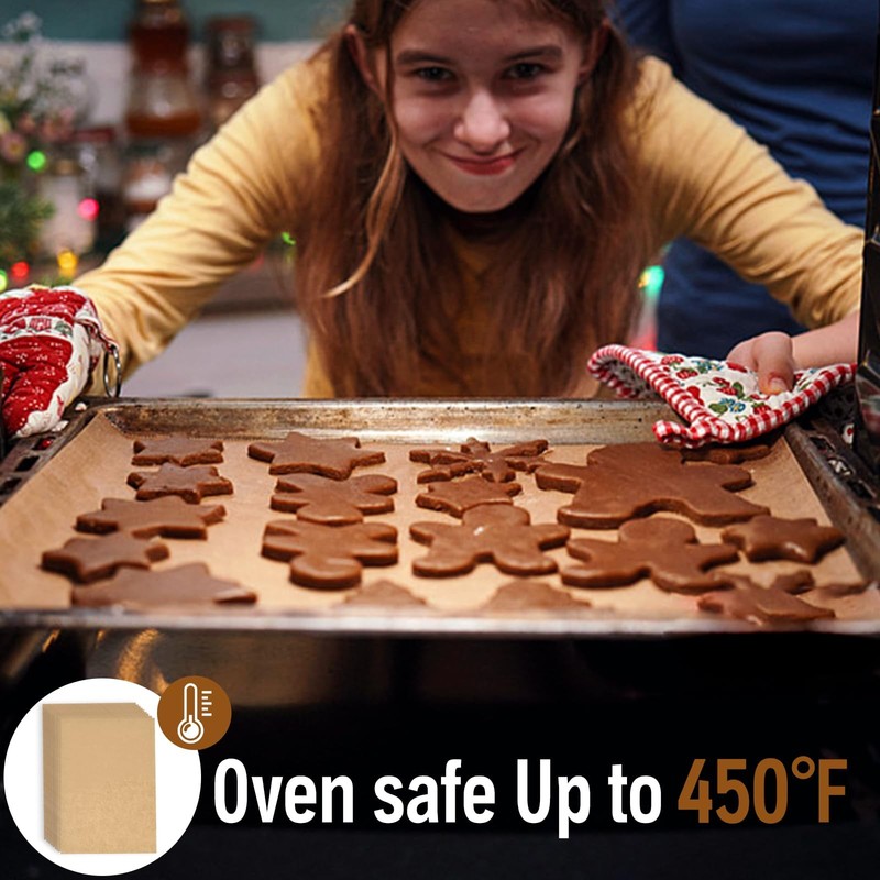 100Pcs Parchment Paper Sheets, 9x13 In 12x16 Inches, Unbleached Natural gallery