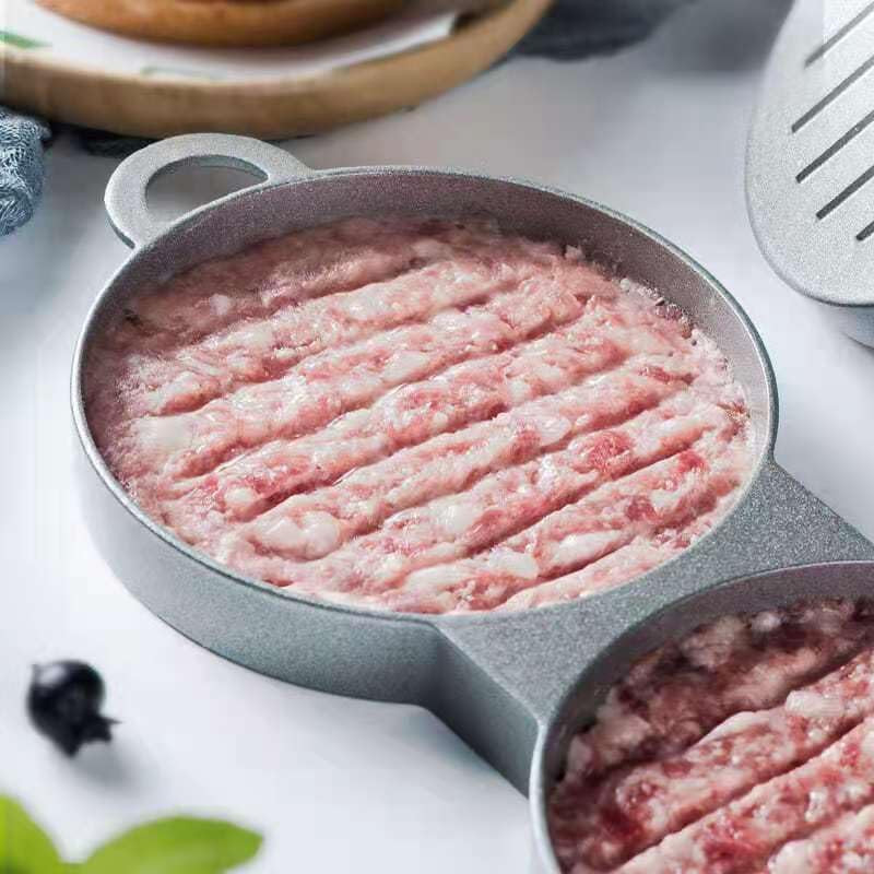 Double Non-Stick Stuffed Burger Press Hamburger Patty Maker for Meat Beaf (2 in gallery