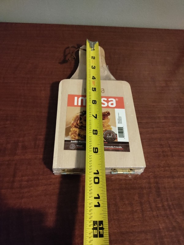 Imusa Wooden JUMBO PLANTAIN Press Tostonera Grande. Brand New gallery