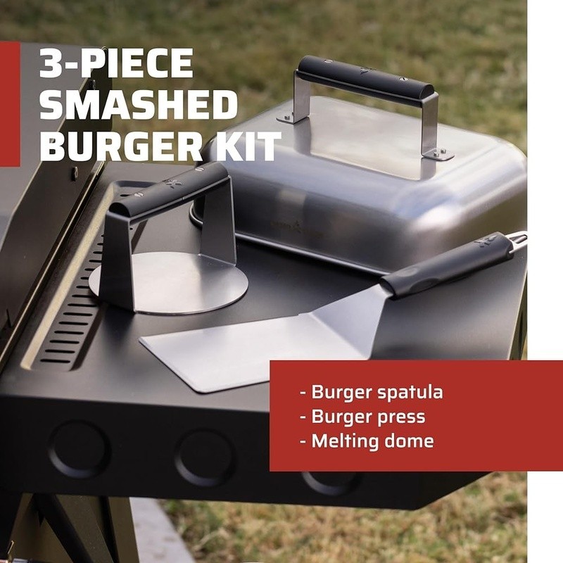 Smashed Burger Kit W/ Spatula Burger Press Melting Dome Grilling Accessories New gallery