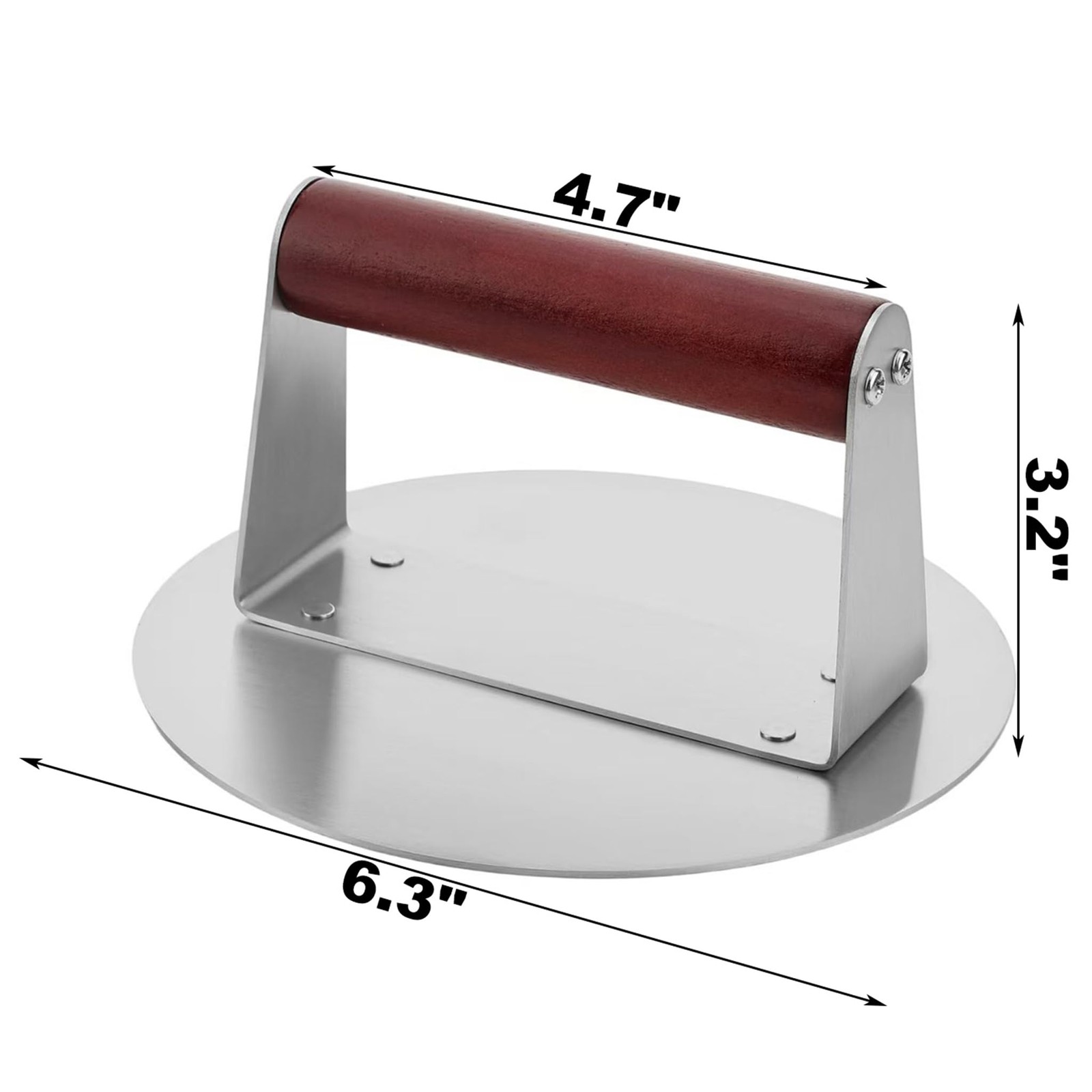 Burger Press 6.3 Inch Stainless Steel Bacon Press Grill Press for Smasher Bur... gallery