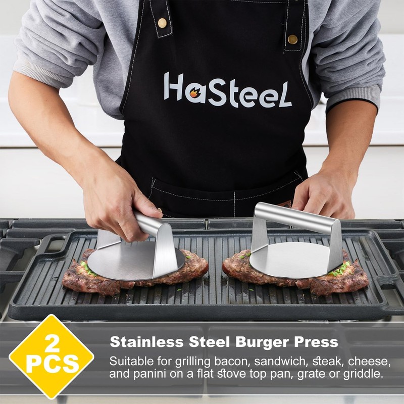 5.5 Inch Smash Burger Press, Stainless Steel Round Smasher for Flat Top Gridd... gallery