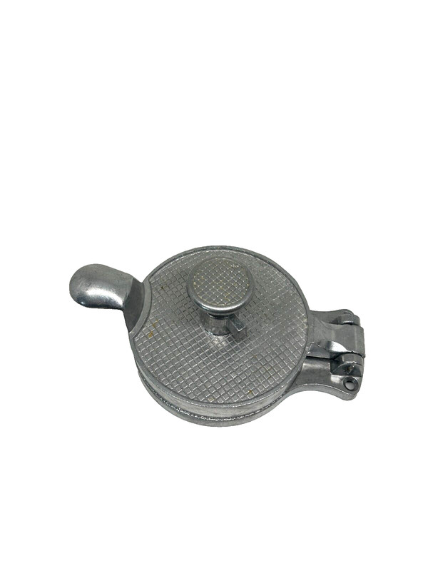 Aluminum Hamburger Press with Hinge Vintage Taiwan Silver gallery