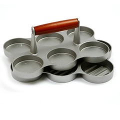 Norpro Nonstick Cast Aluminum Mini Burger Press, Makes 6 Sliders