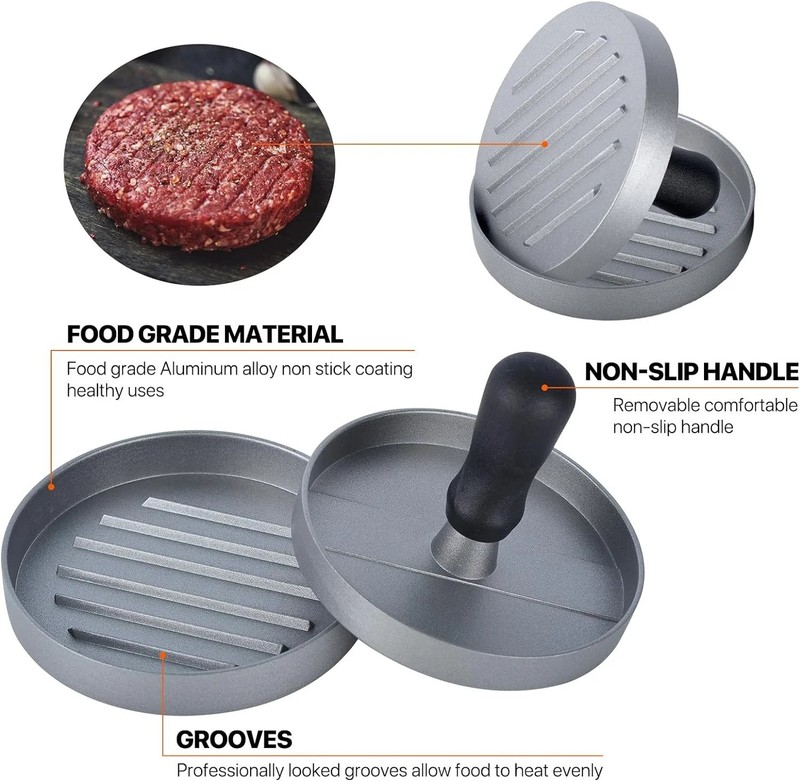 Aluminum Burger Maker BBQ Patty Press for Kitchen & Grilling gallery