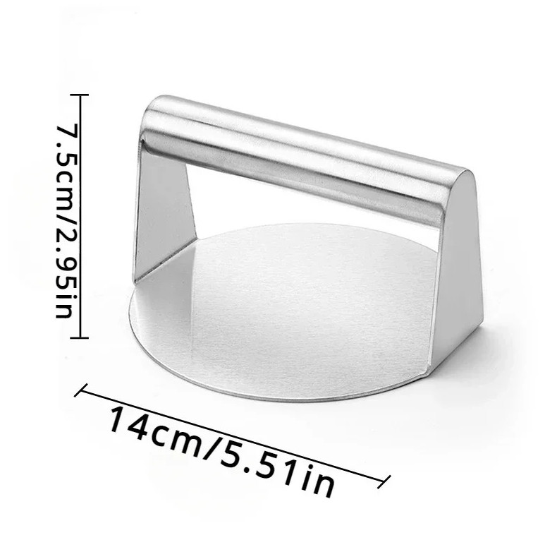 1pc Stainless Steel Smash Burger Press Round/Square Meat Patty Maker Mold - NEW gallery