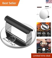 Dishwasher Safe 2lb Stainless Steel Burger Smasher for Perfect Grilled Meats