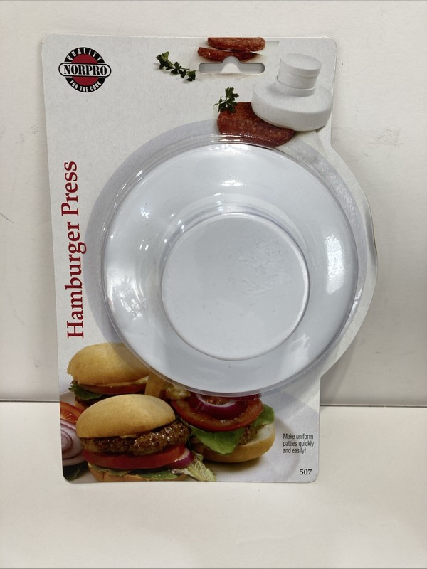 Norpro Hamburger Patty Mold Burger Maker Press Uniform Round Patties #507 New F1 gallery