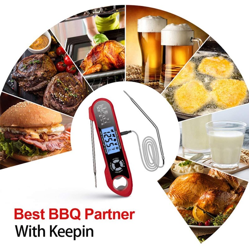 Double-Probe Meat Thermometer Wireless Digital Oven Grill Thermometer BBQ Gift gallery