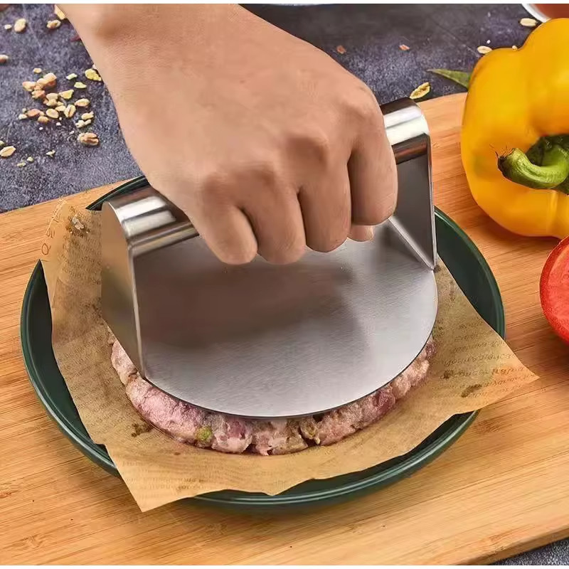 Stainless Steel Hamburger Patty Press Burger Maker Meat Pie Mold Kitchen Tool gallery