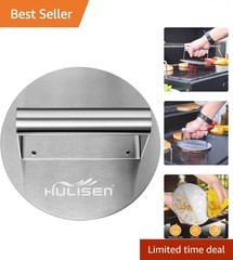 Durable 6.2 Inch Round Burger Press – Non-Stick, Easy Clean Griddle Accessory