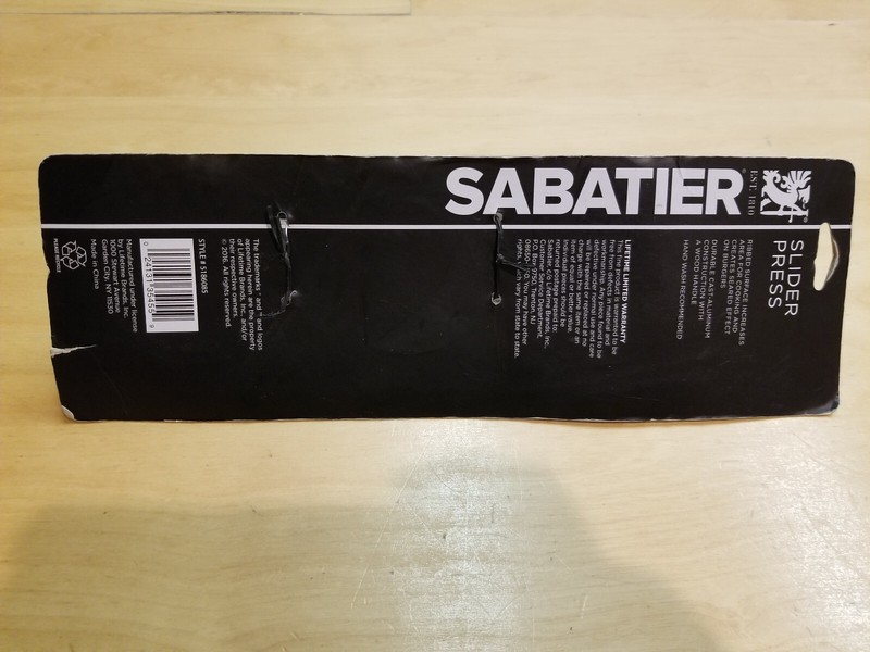 Sabatier Slider Press, 3 X 3oz Slider Size Burgers, Hamburgers, New, Ships Free gallery