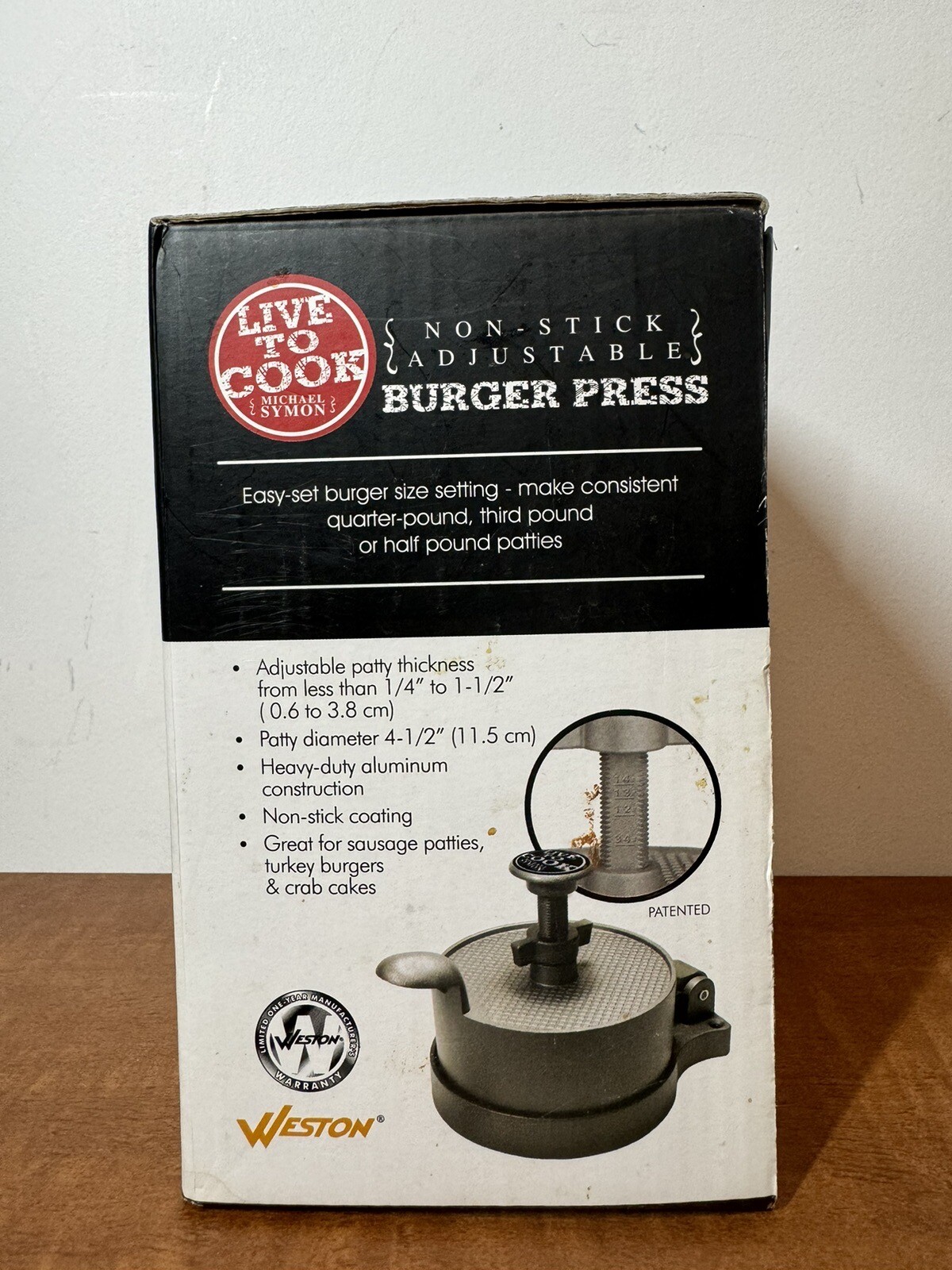 Michael Sympn Non-Stick Adjustable Burger Press gallery