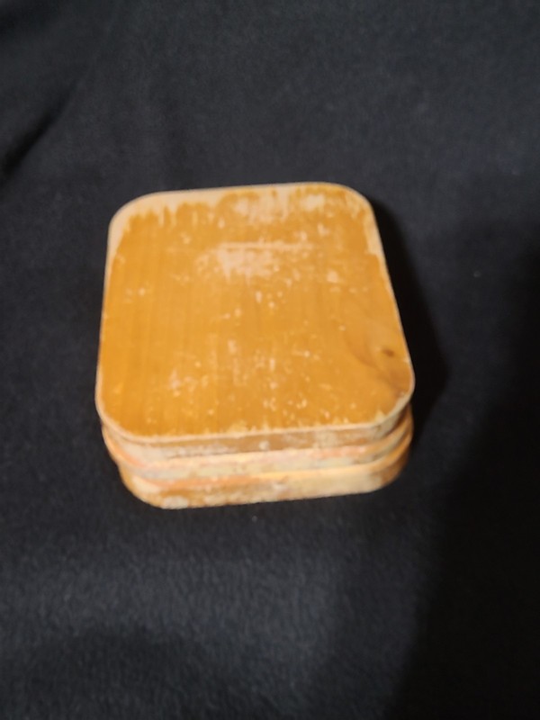 Vintage Wood Hamburger Press Mold Double Sided Mid Century Kitchen Decor RARE gallery