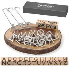 26Pcs Mini 1 1/2″ Branding Irons, Alphabet Custom Wood Branding Iron Personal…