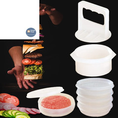 Hamburger Press Patty Maker Freezer 4 Containers with