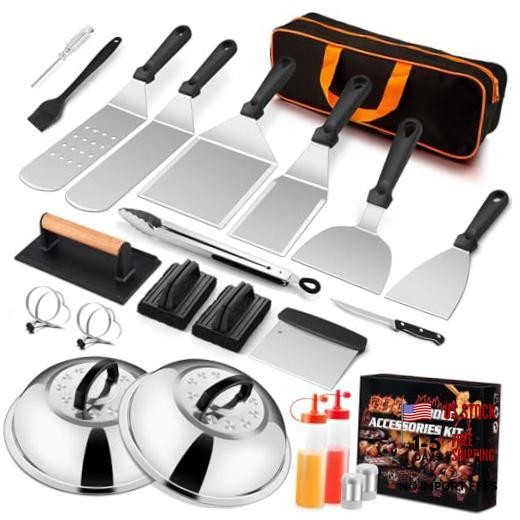 25Pcs Griddle Accessories Kit for Blackstone, Stainless Steel PP Handle gallery