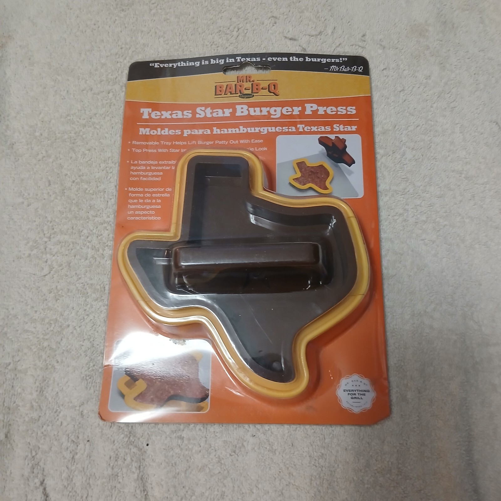MR BAR-B-Q Novelty Texas Burger Patty Press Star Impression Cutter New Unique gallery