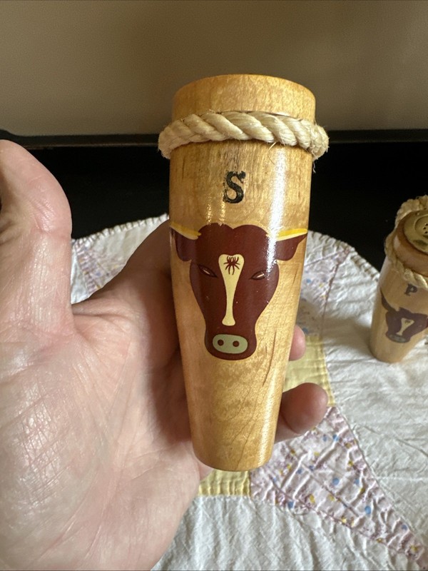 VTG Texas Longhorns Hamburger Press And S & P Kitchen Set, Made In Japan gallery