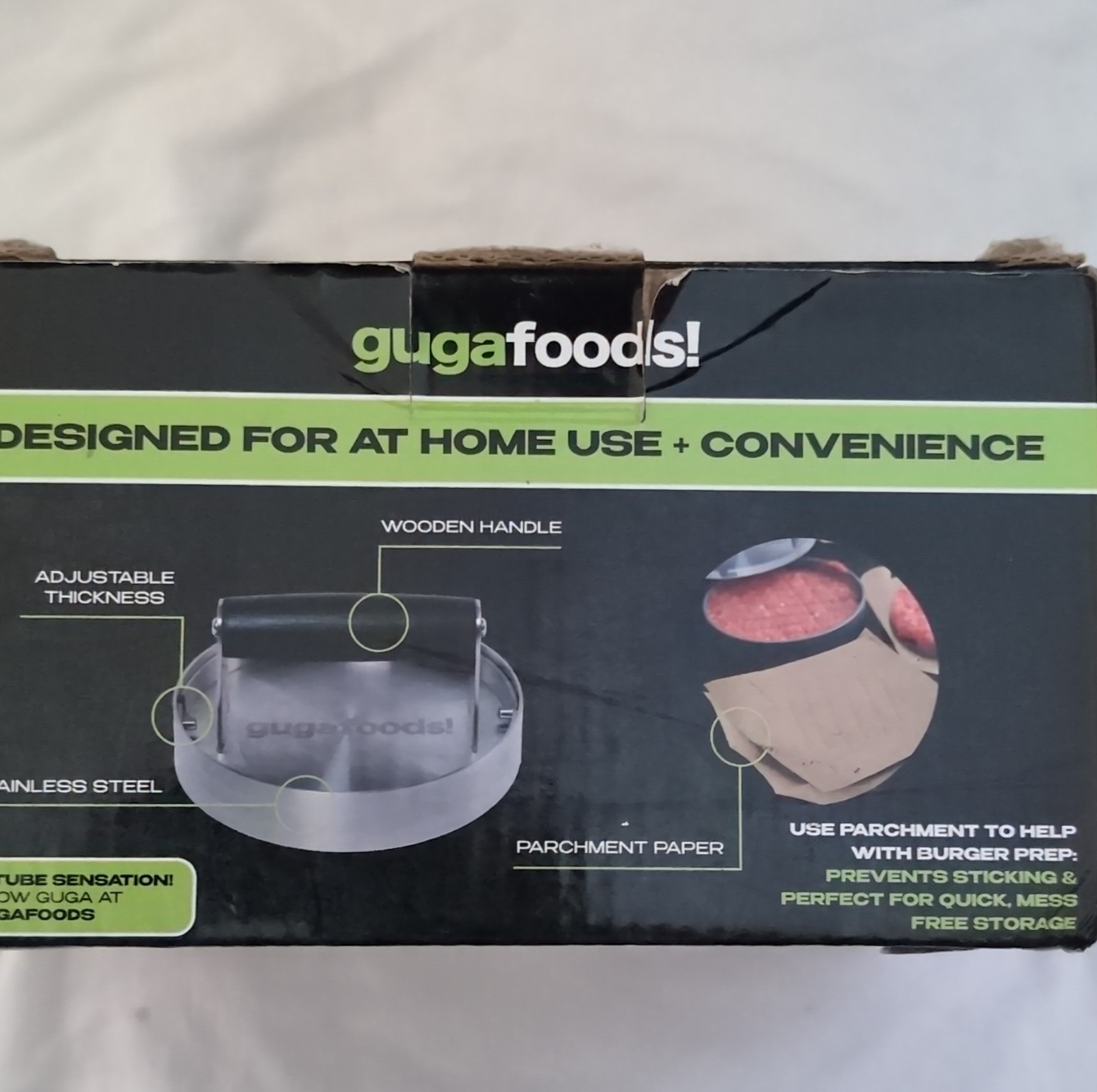 gugafoods Adjustable Metal Burger Press – Customizable, 3 Sizes gallery