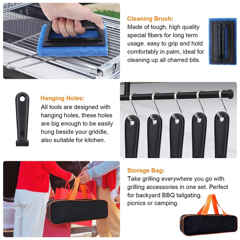 Blackstone Griddle Accessories Kit,16pcs Flat Top Grill Accessories Set for B... gallery