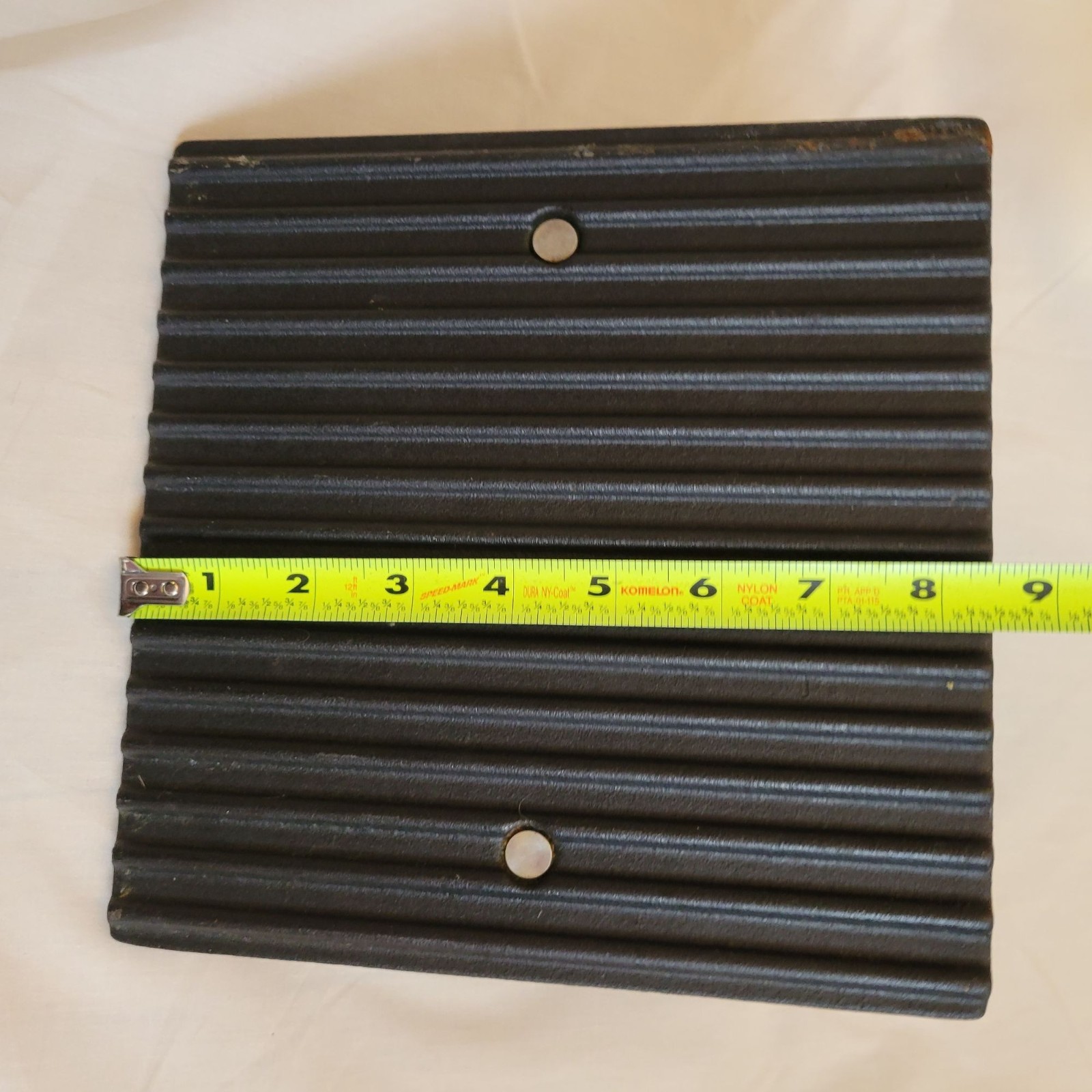 Pampered Chef Grill Press Heavy Cast Iron Bacon Grill Press 8.5" Square gallery