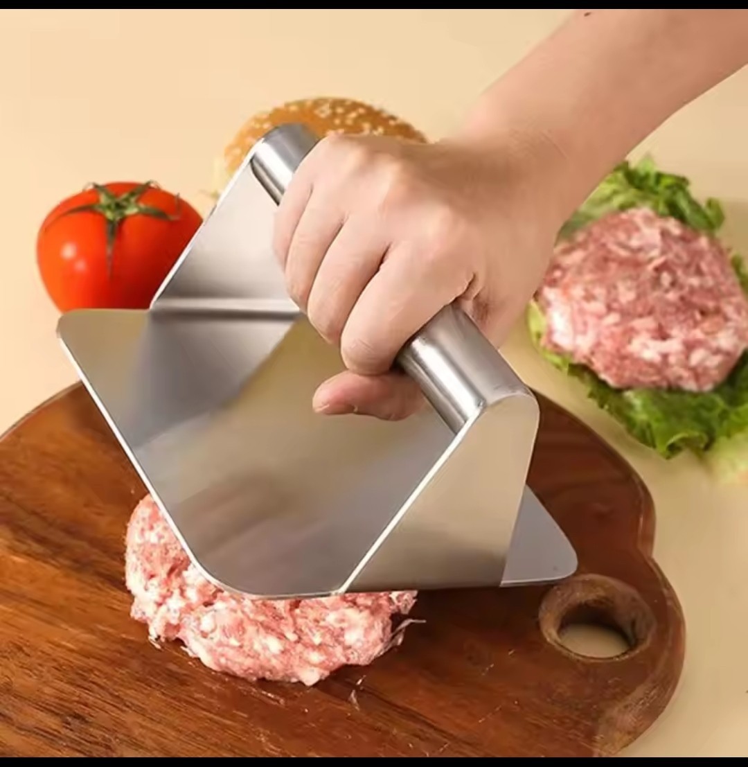 Stainless Steel Burger Press Grill Weight – Heavy Duty Meat Steak Bacon BBQ Smas gallery