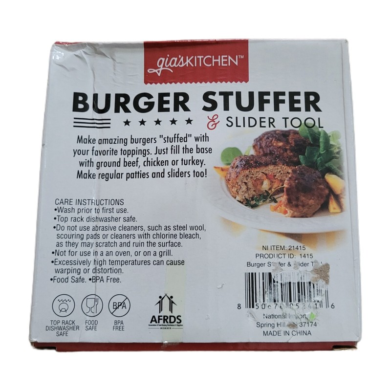 Hamburger Press Gourmet Burger Maker Stuffer And Slider Tool NEW gallery