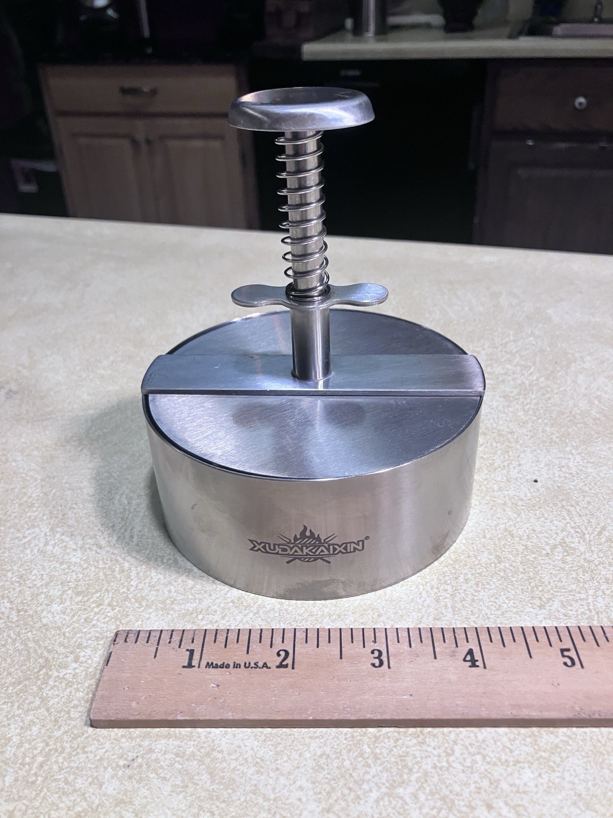 XUDAKAIXIN Stainless Steel Adjustable Burger Press gallery