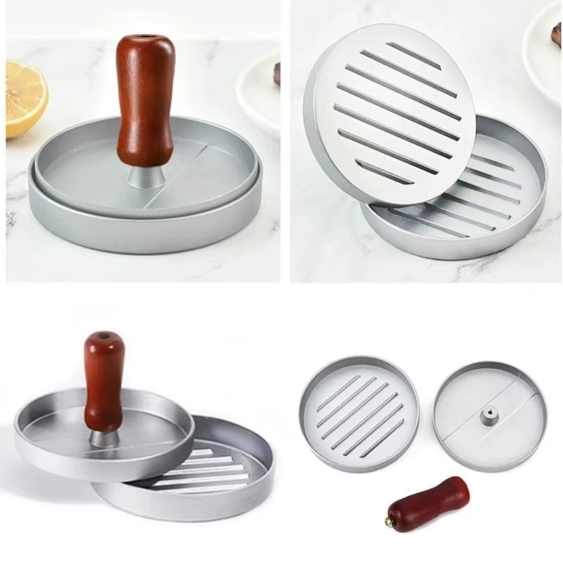 1 Pc Non Stick Stuffed Burger Meat Press Hamburger Patty Maker Tool Aluminum gallery