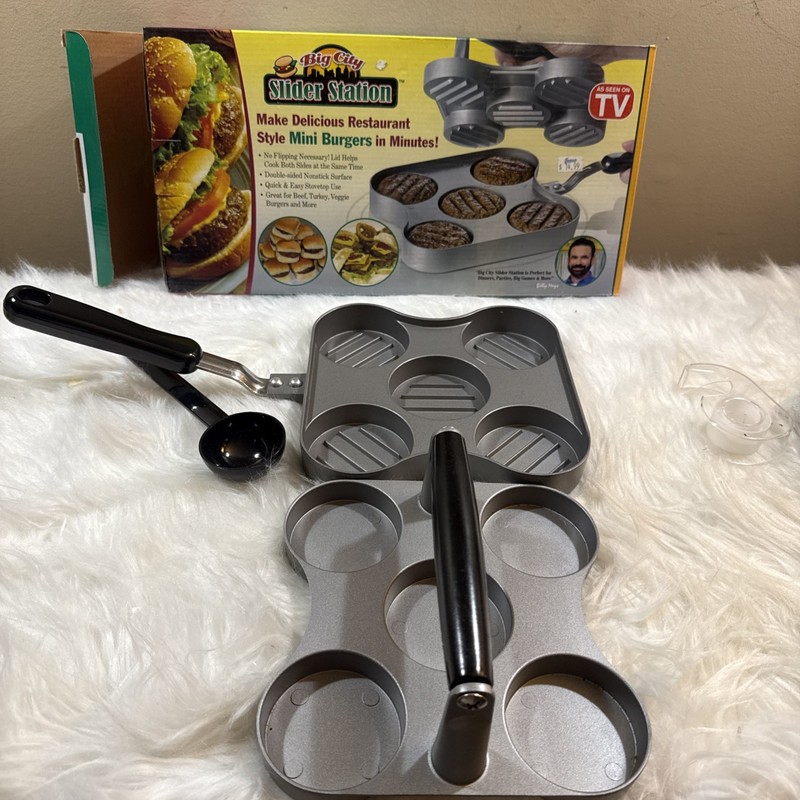 Big City Slider Station Mini Burger Cooking Pan Stove or Grill M-633 BRAND NEW gallery