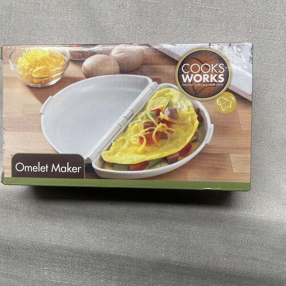 New Cooks Works Omelet Maker #3329 Dishwasher Safe BPA Free