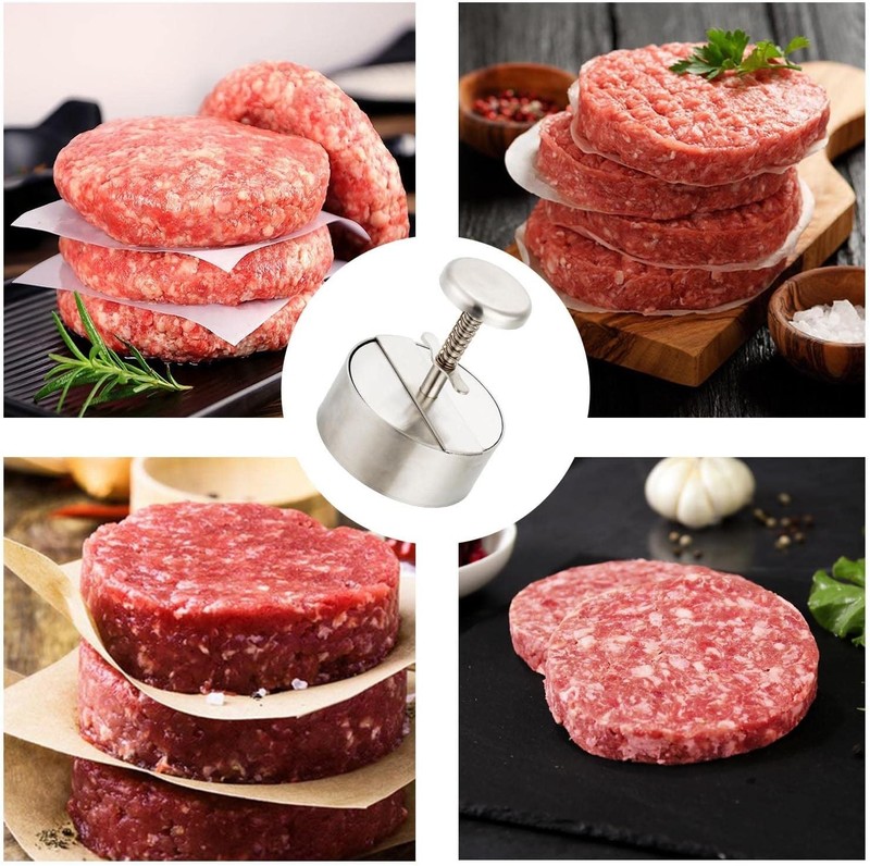Stainless Steel Burger Press Hamburger Patty Maker Adjustable Flat Grill gallery