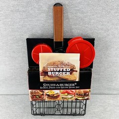 CHARCOAL COMPANION – STUFF A BURGUER CC3519 Basket Press And Recipe Book Set K