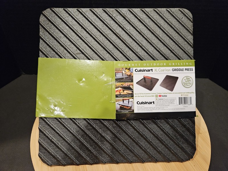 Cuisinart Commercial XL Cast Iron Griddle Press Black 10 x 10 911222 CGPR-223 gallery