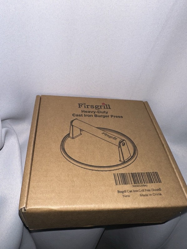Firsgrill Heavy-Duty Cast Iron Large Single Burger Press X0037JV84J gallery